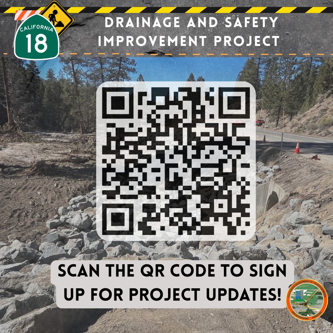 Caltrans8's tweet photo. SBCO: Heads up, Big Bear motorists! The drainage &amp; safety improvement project begins Monday, June 1!
📍Work begins near the Arctic Circle
📅Mon-Fri I 7 AM - 3:30 PM 
⛔️Alternating lane closures w/traffic control
📲Plan your route to avoid delays
#caltrans8 @CityofBBL https://t.co/ctDHs74v6z