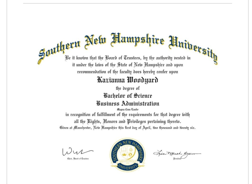 kfierce78's tweet photo. ANOTHER ONE!! In my #DJKhaled voice!! 🎊🔥❤️ #SNHU https://t.co/qQhDn3GRFT