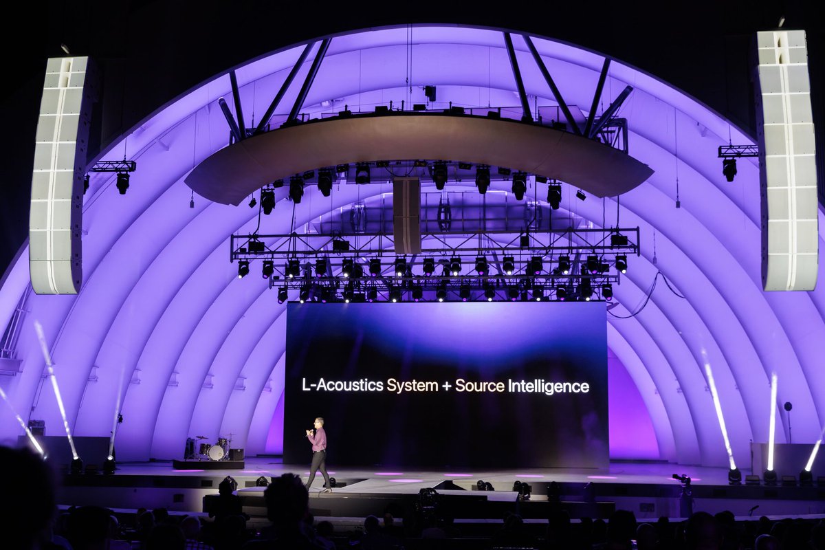 Showtime_Sound's tweet photo. Showtime CTO Marc attended the @L-Acoustics Keynote recently. Part of the Keynote focused on the exceptional possibilities for #SourceIntelligence. Stay tuned for more on our upcoming applications of this amazing tech!  

#showtimetouring #audioengineer #lacousticskeynote https://t.co/fE8jJ3EleQ