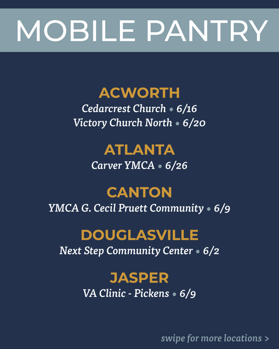 MUSTMinistries's tweet photo. ‼️ PLEASE SHARE — June MUST Mobile Pantry schedule is here!

MUST Mobile Pantry delivers fresh groceries and essentials directly into communities across metro Atlanta.

⭐ Schedule: https://t.co/R9zbtjqH6E
⭐ Register: https://t.co/sxrKW8zvgk
❓ kburley@mustministries.org https://t.co/wah2uamj7I