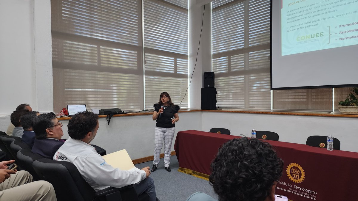CONUEE_mx's tweet photo. La Conuee realizó en #Aguascalientes un taller de promoción de los Acuerdos Voluntarios de Eficiencia Energética #AVEE, donde se compartieron oportunidades técnicas y esquemas de financiamiento para fortalecer el desempeño energético en la industria.
Se contó con el acompañamiento de la Agencia de Energía del Estado de Aguascalientes, CIME, @AcFecime, @Amexgen_info, @AMENEER_MEX y participaron empresas como Flex, Nissan Mexicana y Orotex.
