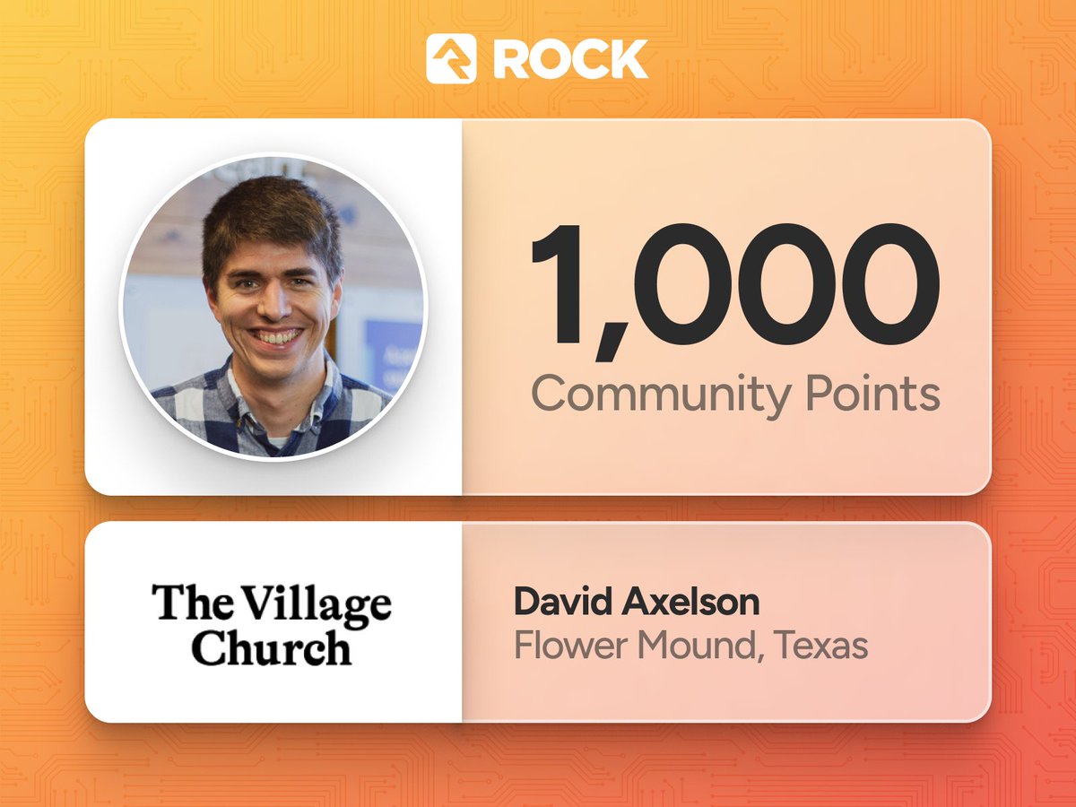 RockRMS's tweet photo. David Axelson just hit 1,000 Community Points! Congrats on achieving this milestone! The Rock Community is stronger because of contributors like David, who help answer questions and share their knowledge. Learn how you can earn points at https://t.co/Hs7n1TmFTx https://t.co/qtLLNqp6oD