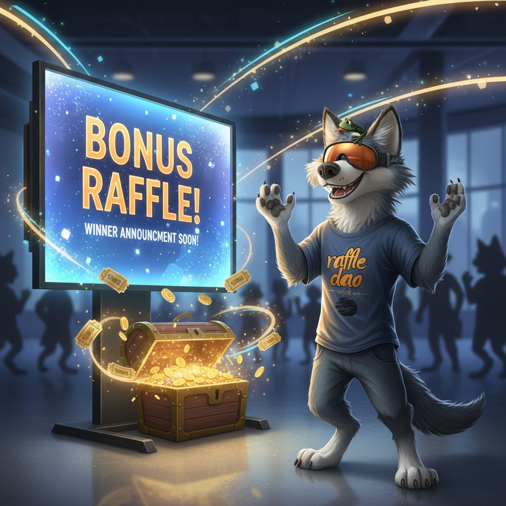 rafffle_dao's tweet photo. MEGA RAFFLE BONUS 🚨

Every 50 tx purchased per wallet = 1 slice on the RNG wheel 🎟️

🐺 250 tickets left: 1 Rafflor + 3x 210 $MRGA
🐺 100 tickets left: +1 Rafflor added
🐺 Sellout: +1 more Rafflor added

More tickets = more chances to win 🍀

Link in comments 👇
Goodluck ❤️ https://t.co/9HpqWQOdC1