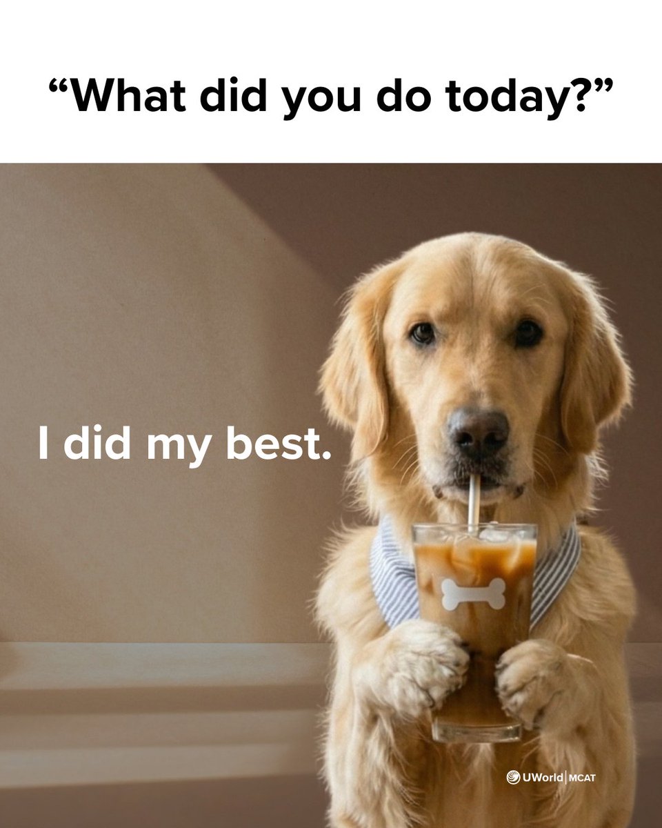 UWorldMCAT's tweet photo. Doing the best I can. https://t.co/qA4gqNhi9l