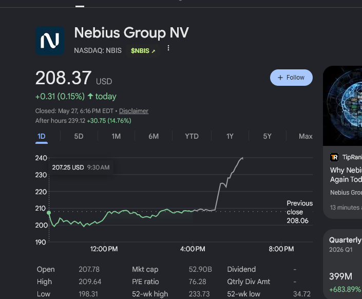 jncquant's tweet photo. LEOPOLD ASCHENBRENNER JUST CALLED A BRAND NEW STOCK TODAY AND IT'S UP 15% ($70) IN AN HOUR

THAT'S HIGHER THAN ANY OTHER STOCK ANNOUCEMENT BEFORE

Literally EVERYBODY is gonna be talking about this, it's already trending on x:
https://t.co/yEKo8pBe3M https://t.co/TiNhplQQhs