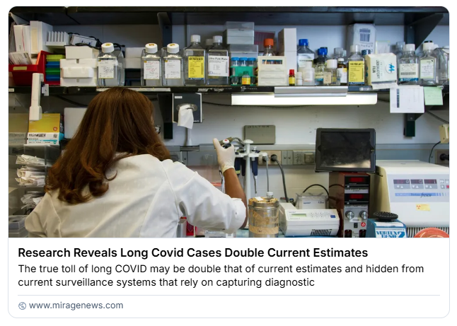 BigBadDenis's tweet photo. 🇺🇸USA: A new study says long COVID is way more common than we think, affecting about 1 in 6 people (16%) who get it. Medical tracking codes miss over 10 million cases, capturing under (7%) of actual patients. This means the real total could be double what official estimates show. https://t.co/bOVGJ6EpS6