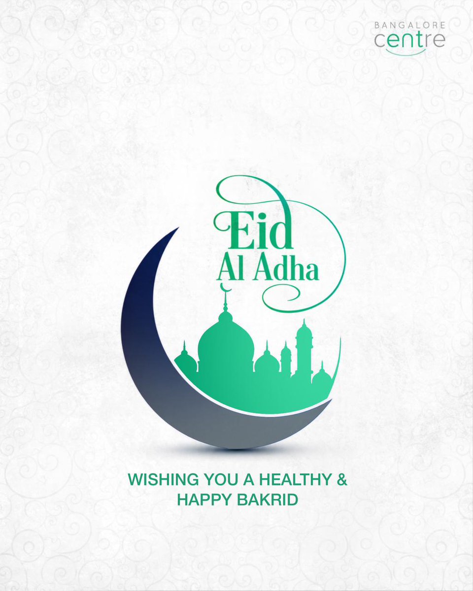 ENTBangalore's tweet photo. This Bakrid, may you and your loved ones enjoy good health, peace, and joyful celebrations. 

#BangaloreCentre #Bakrid #Bakrid2026 #EidAlAdha #EidMubarak #BakridMubarak #BakridWishes #EidCelebration #EidSpecial https://t.co/htQ7Kw5Ia3