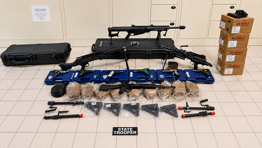 Photo of weapons seized by AZDPS detectives/troopers