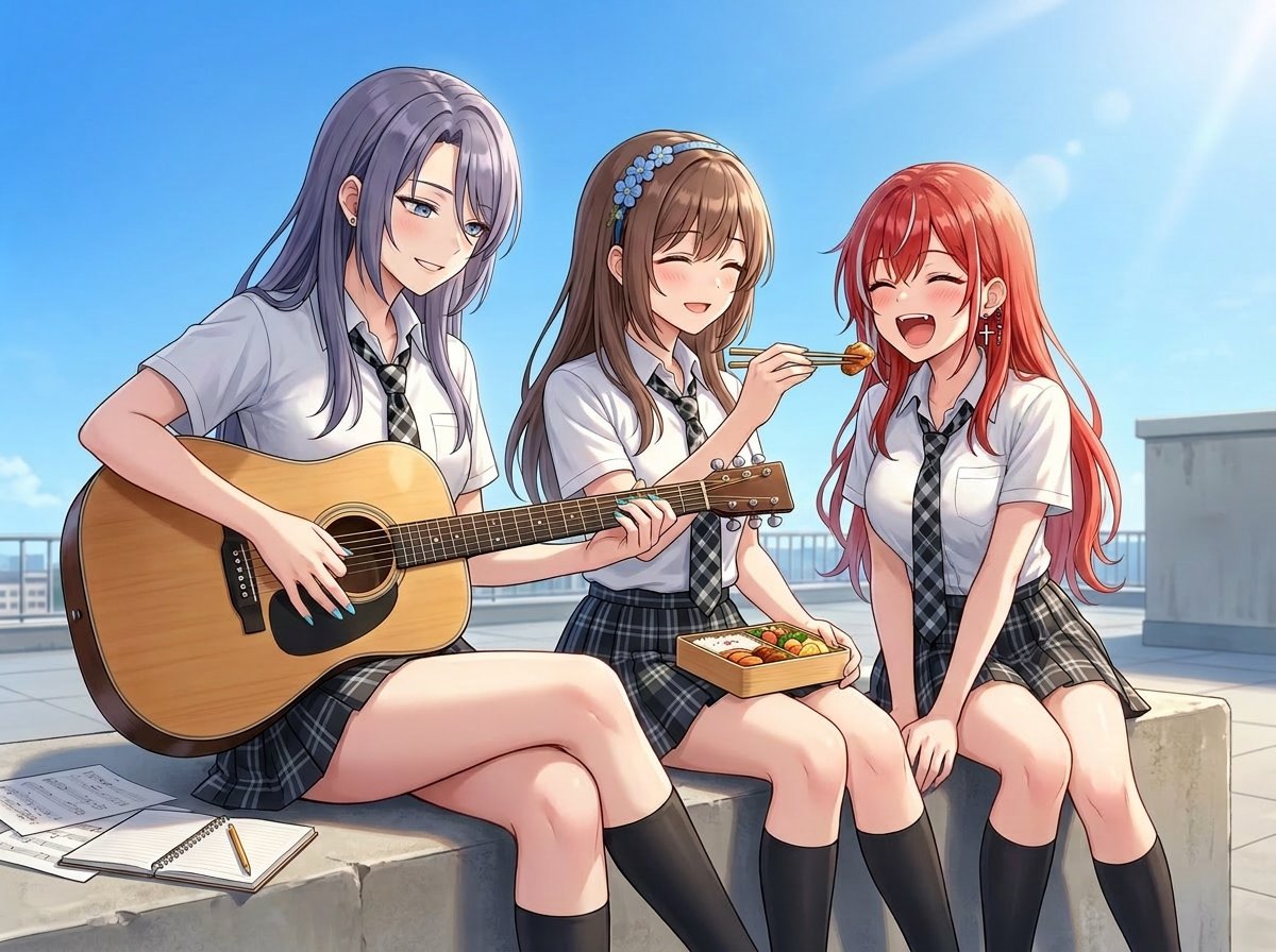 ゆるく練習して、
ゆるくご飯食べて、
ゆるく笑ってたらー
気がついたら今日の
ハイライトになってたわ。
「TriLuce」って、いいわね。
一番好きだったりするわ。
(よる|千結 @Kn3_1ab |麗愛 @k7nature1 )