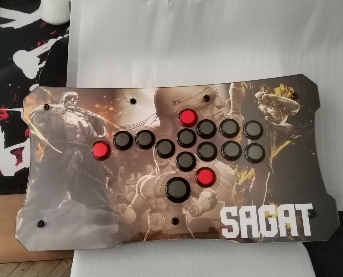 MiticoFGC's tweet photo. Today I've received this beast from @FightBoxArcade_ the build is amazing and the art suit this up as a globe. You have a premium feeling and it is amazing for the money!
#leverless #sagat #Streetfighter６ https://t.co/XqDiYM0iTO