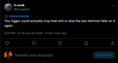 JOEMANDIAS's tweet photo. o caba é racista comigo e a primeira coisa no perfil dele é essa porra

é galera twitter é uma merda https://t.co/kyVMKISdml