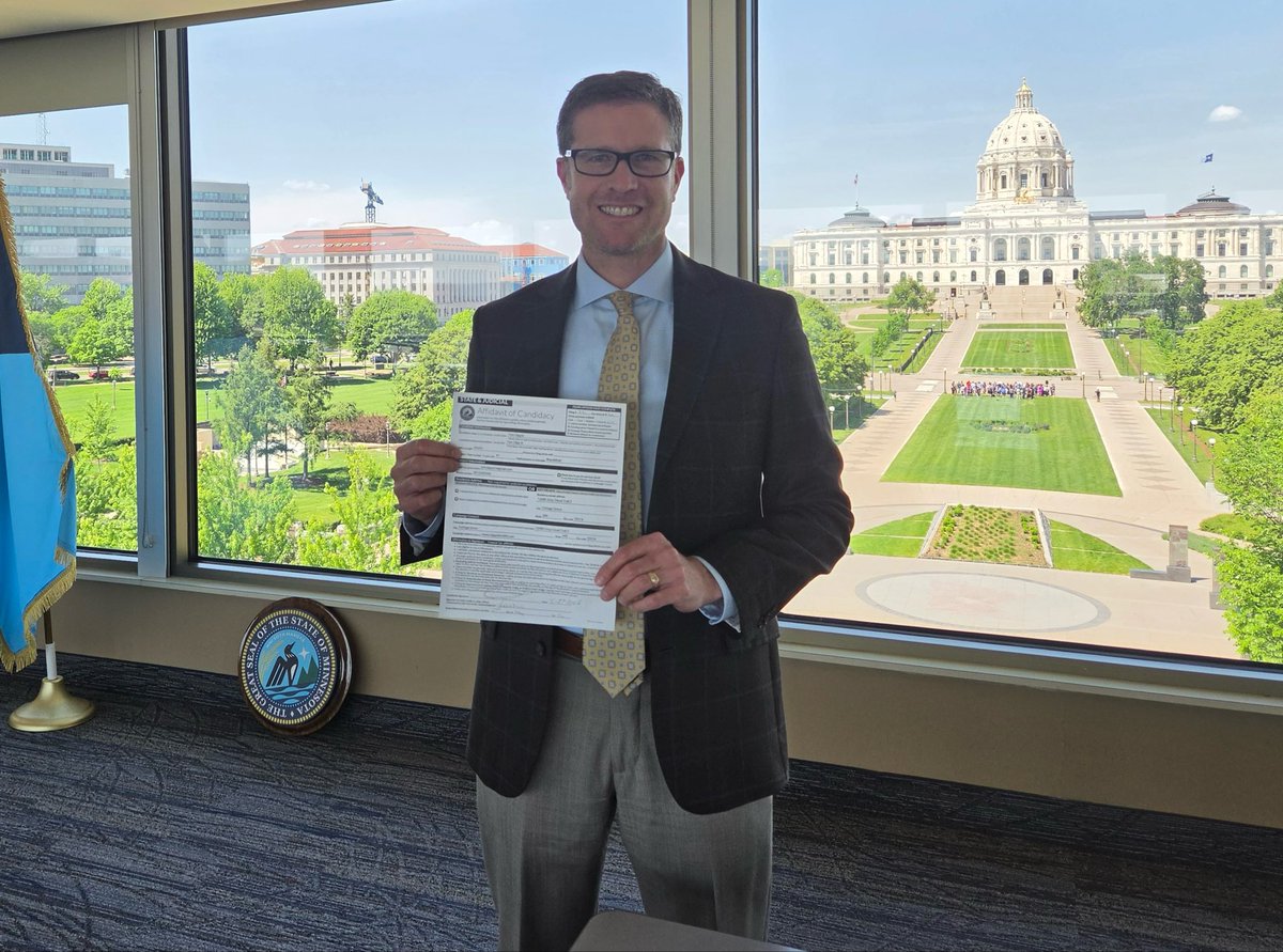 TomDippel's tweet photo. Today, I officially filed to run for Minnesota Senate District 41. I’m excited to continue fighting for common-sense solutions that put our community’s priorities first. https://t.co/0gYQQJ86wS