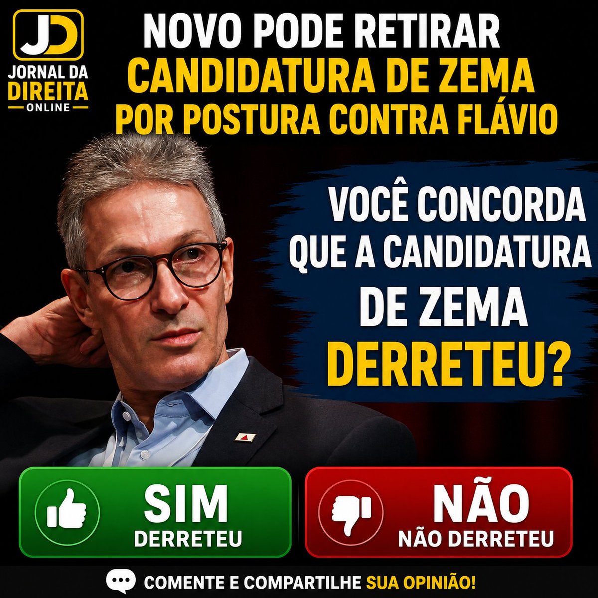 JornalBrasilOn2's tweet photo. A candidatura de Zema derreteu ? https://t.co/VMn0mAx6u5