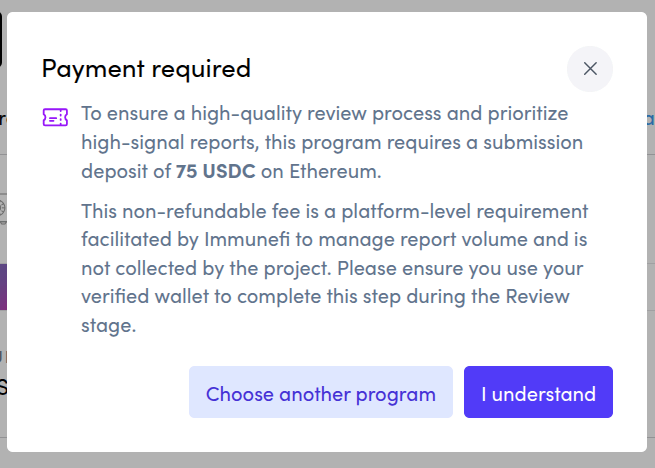 ElliotSecOps's tweet photo. A bug bounty report should be judged on scope, impact, and PoC quality.
Having to pay to report a vulnerability is going backwards.
SRs already spend hours validating, and documenting issues. Charging them at the door shifts risk onto the people doing the security work. @immunefi https://t.co/3o11pfZVXD