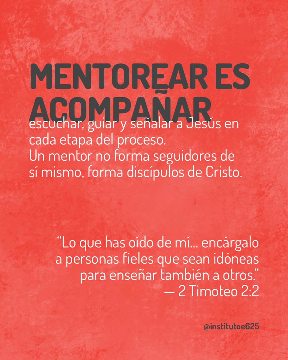 Institutoe625's tweet photo. Los jóvenes no necesitan solamente consejos necesitan alguien que camine con ellos 🤍

Mentorear es escuchar, acompañar y ayudar a descubrir propósito ✨

Jesús transformó vidas caminando cerca de las personas, no solo hablándoles desde lejos 🙌
https://t.co/NNbk4iZYXU https://t.co/x73ei9BTHf