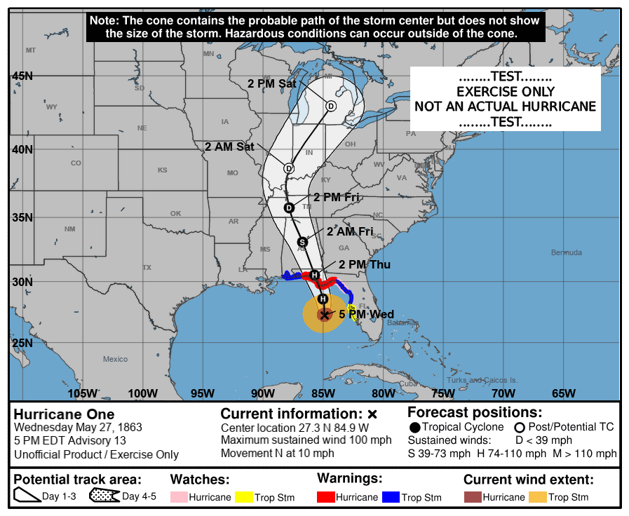 UhDebbie's tweet photo. (1 of 2) As expected for this time of the year. That said, 163 years ago from this very moment, a high-end Category 2 to potential Category 3 struck Apalachicola, FL. Unfortunately, ~110 fatalities occurred.
It's the deadliest off-season Atlantic hurricane that I know of – though the 1822 Venezuela hurricane comes close. The lowest pressure measurement occurred 2 to 4 hours before landfall. There's a honest chance that this holds the record for the earliest Atlantic major.