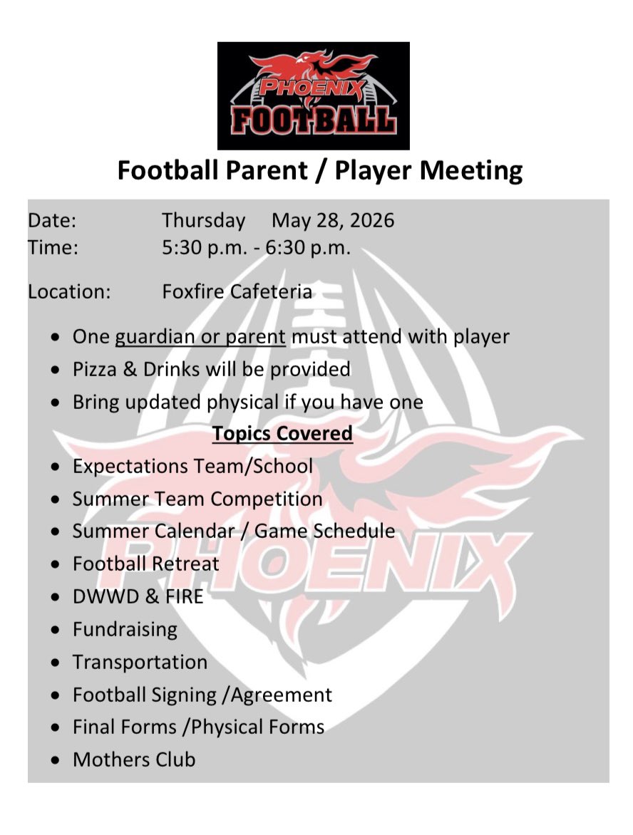 Foxfire Phoenix HS Football tweet media