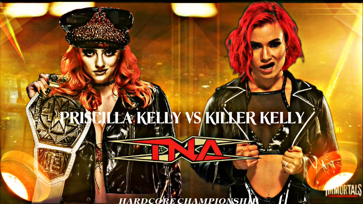 CCWEfed's tweet photo. Priscilla Kelly (C) @QueenPKelly vs Killer Kelly @Blue_GiGirp 

Hardcore championship https://t.co/bNxfug64eQ
