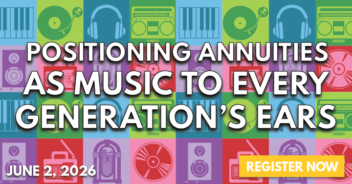 IdealProducers's tweet photo. What’s music to clients’ ears in today’s economy? On June 2, we'll explore how #FinancialAdvisors can position annuity strategies to help every generation find its retirement rhythm. Help clients across generations tune into the power of #lifetimeincome. 

https://t.co/n8HstjojQq https://t.co/GFikWNfAWv