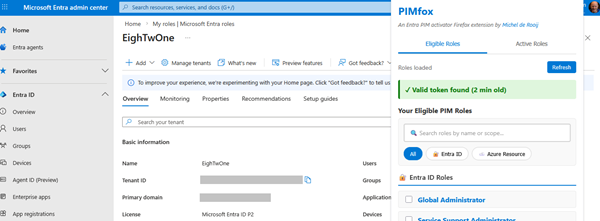 mderooij's tweet photo. For those working with Firefox & using PIM in Entra - just updated the PIMfox, the PIM role activation extension to 1.3.0 https://t.co/VBD8edAOiw #Entra #MSEntra https://t.co/fi0hnK9vSo
