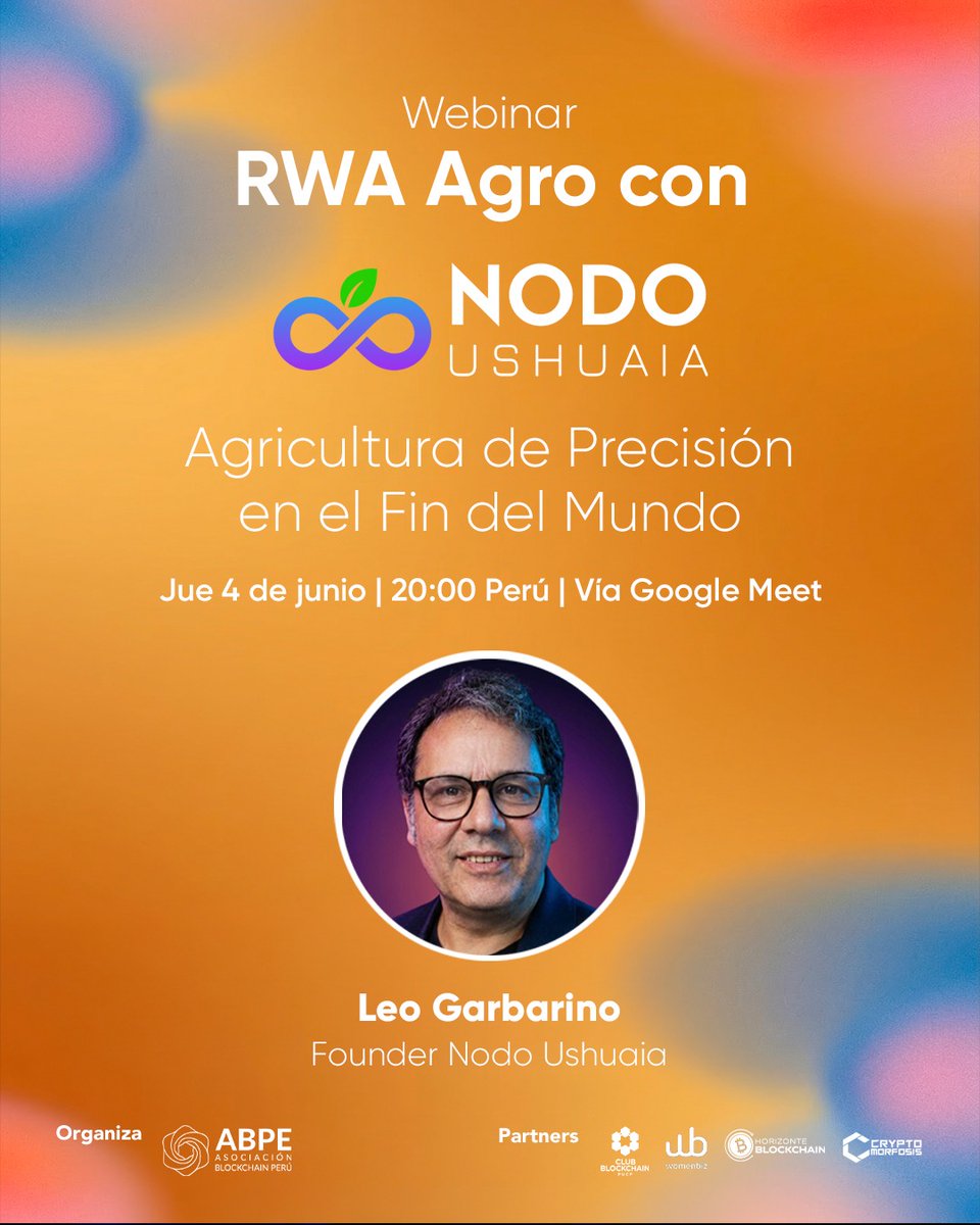 ABPE_Asociacion's tweet photo. 🌱 ¡El futuro de la agricultura y los Real World Assets (RWA) llega a Ushuaia! 🇦🇷✨

¿Te imaginas conectar la tecnología blockchain con la tierra y la producción agrícola de nuestra región? https://t.co/5QDAzZtAss
