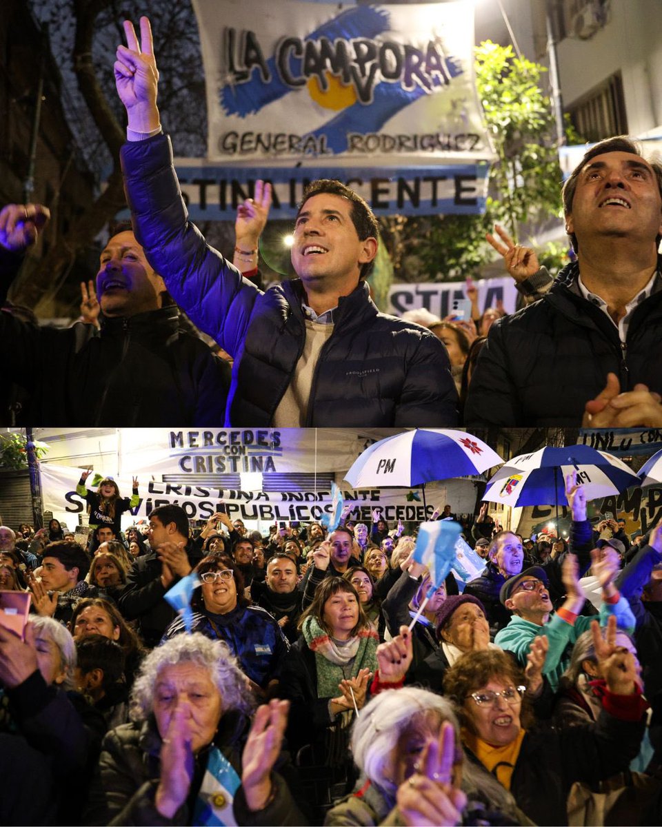 wadodecorrido's tweet photo. Cristina como presidenta puso en valor el esfuerzo de los argentinos para salir adelante. Acompañarla en San José 1111 es devolver esa lealtad que Néstor y Cristina tuvieron con el pueblo.

Vinimos junto a vecinos, compañeros y familias de Mercedes, Luján y General Rodríguez no solo para agradecer lo que hicieron sino porque queremos volver a construir ese proyecto de país con Cristina Libre. 

Fuerzas Cristina, fuerza compañeros y compañeras! 🇦🇷