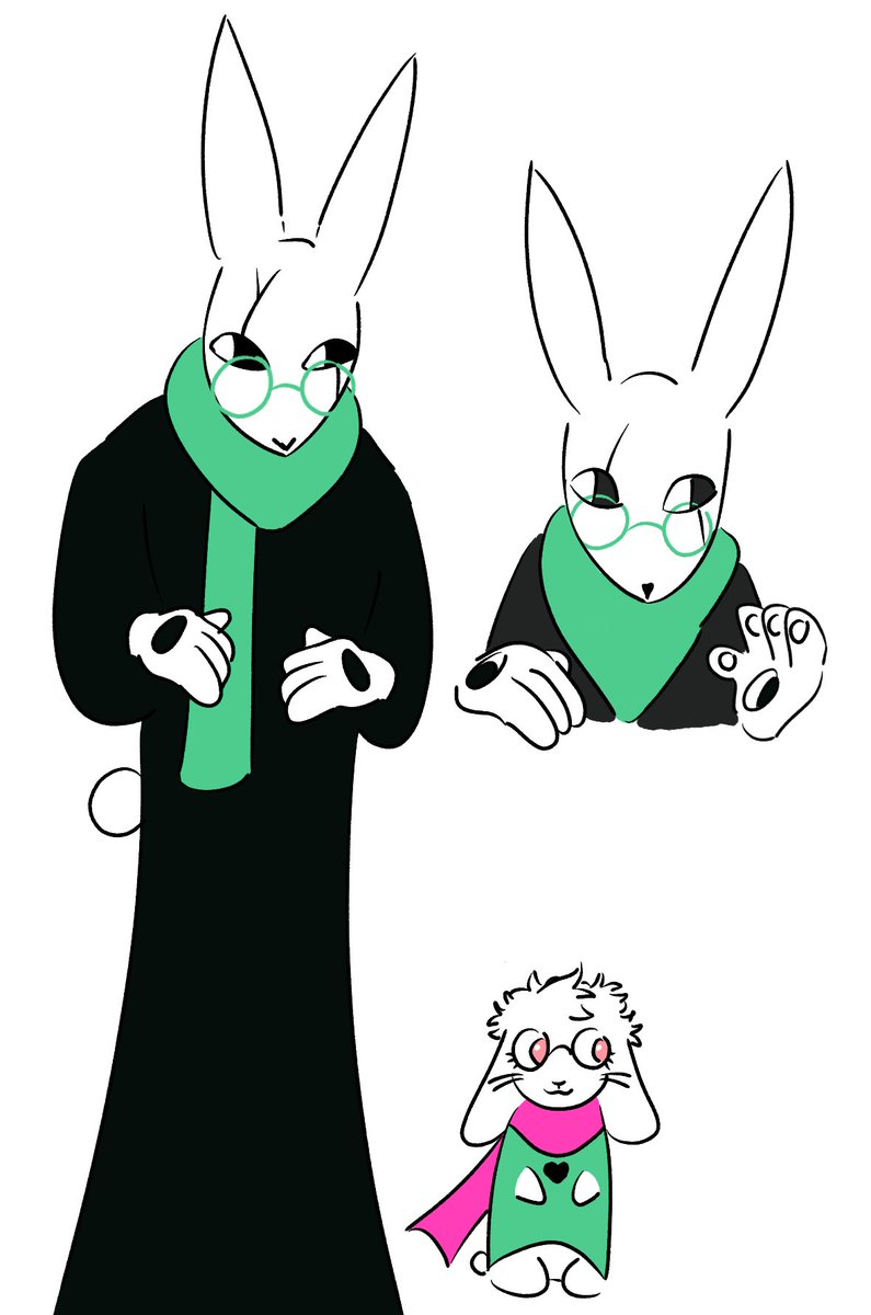 arzeezs's tweet photo. More bunny Gaster + bunny Ralsei https://t.co/DJFRUk2o89