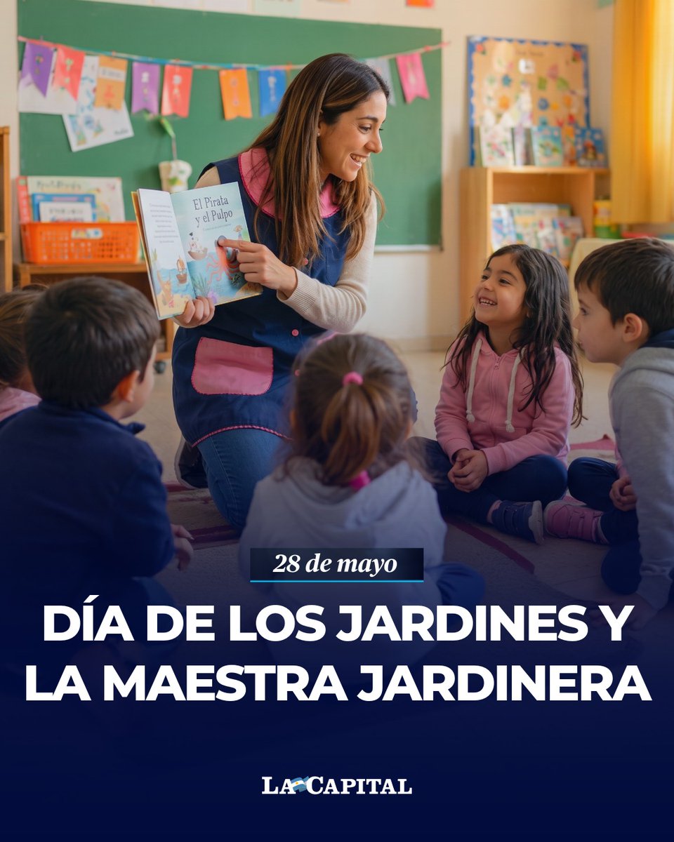 lacapital's tweet photo. ¡FELIZ DÍA A LAS SEÑOS! 👩‍🏫

 🖍️🇦🇷 Cada 28 de mayo, Argentina celebra el Día de los Jardines de Infantes y de la Maestra Jardinera. 

Esta fecha tan especial rinde homenaje a Rosario Vera Peñaloza, una destacada educadora riojana que dedicó su vida a la enseñanza y fundó el primer jardín de infantes del país.