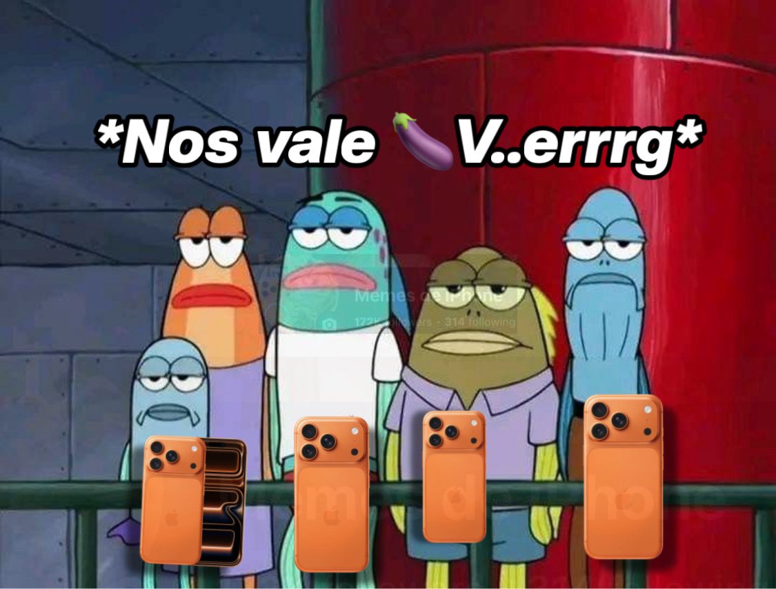 memesdeiphone's tweet photo. Los usuarios del iPhone 17 reaccionando a las burlas: https://t.co/irrc62N6Q2