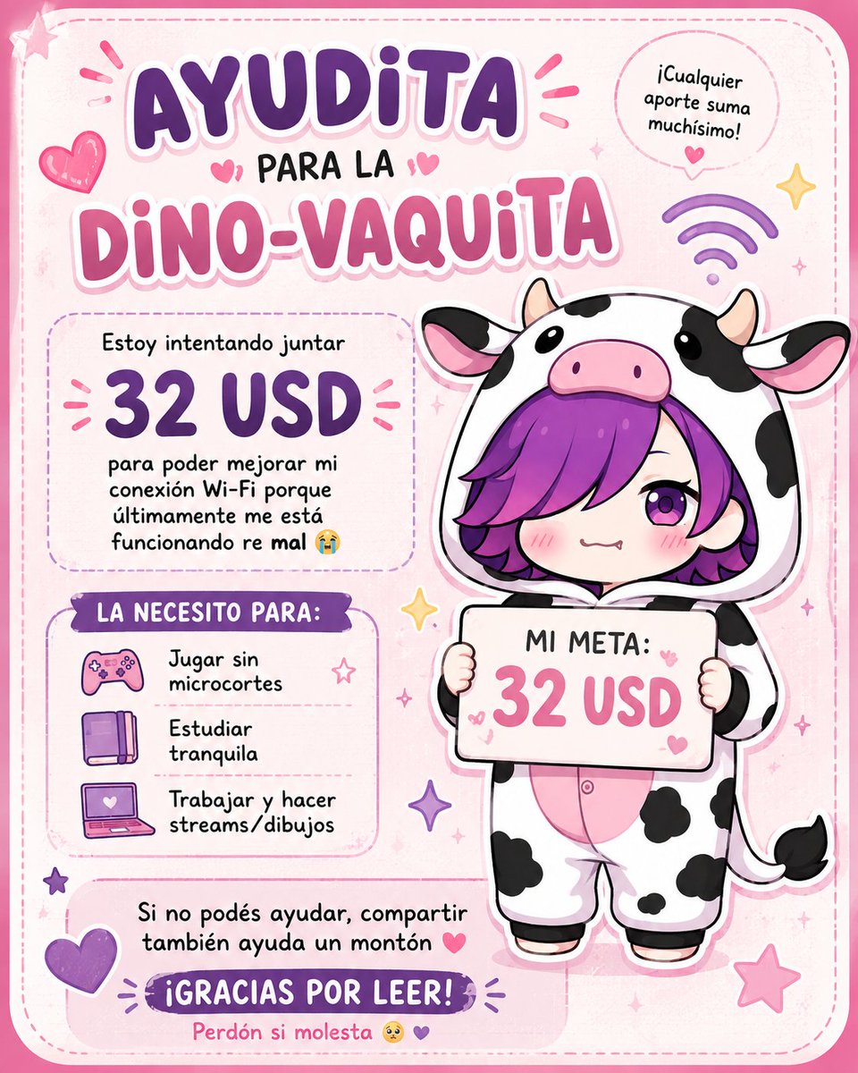 VTlexilabrys's tweet photo. mi amigis Yuki nesesita ayuda con su internet y estapidiendo donaciones 
@little_nightVT 
https://t.co/YefNqRvTu6 https://t.co/7EYiFjYTwf