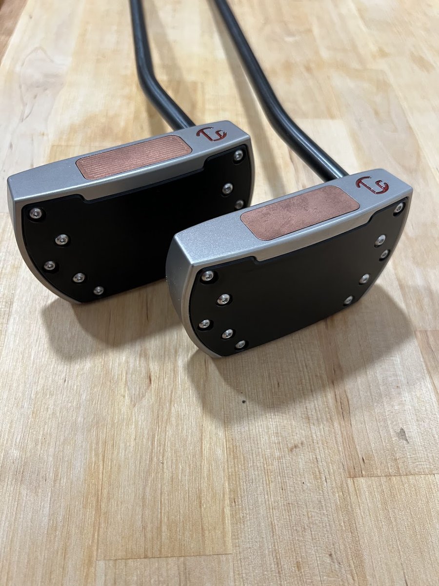 engineeringolf's tweet photo. I rarely get to show actual club design in public, so I’m stoked to share this one. 

@tmarentette_ is designing a modular putter, and ran into sound problems. 

So, he set up a modal simulation. This shows how the club vibrates, and at what frequency. Low frequencies (~500hz in this case) yield bad sound in golf.

The solution will be to add stiffness (ribs, geometry, or curvature) to increase the frequency. Will update when the next iterations are improved!