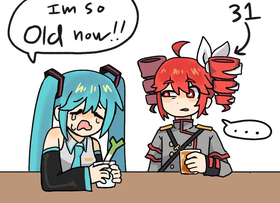 hellTitan666's tweet photo. You not even old Miku, I’m the old one here https://t.co/o33i6BX5kK