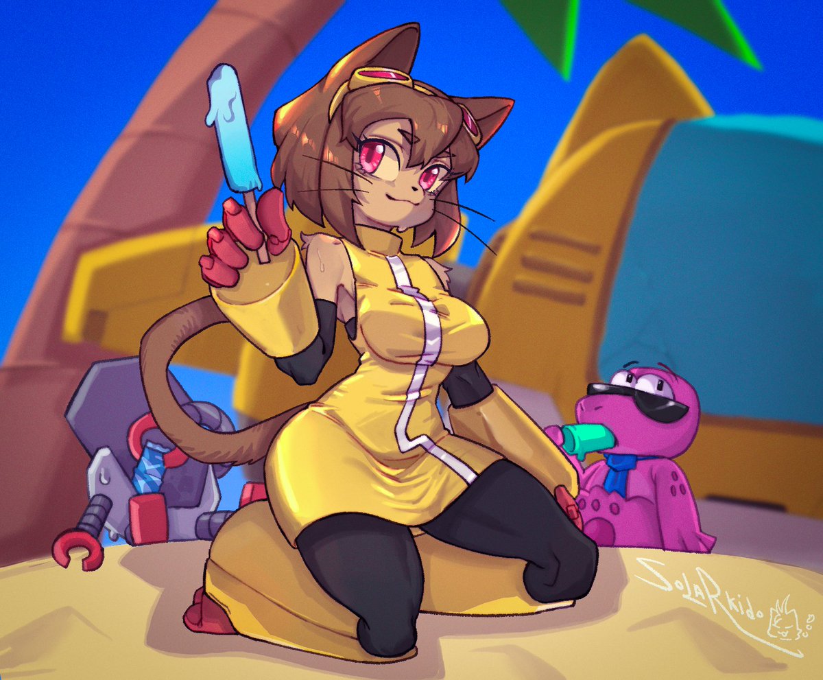 Solarkido's tweet photo. Rest before the war~🍦🏝
#gameoverse #kit #furry https://t.co/hPhNzMdwM8