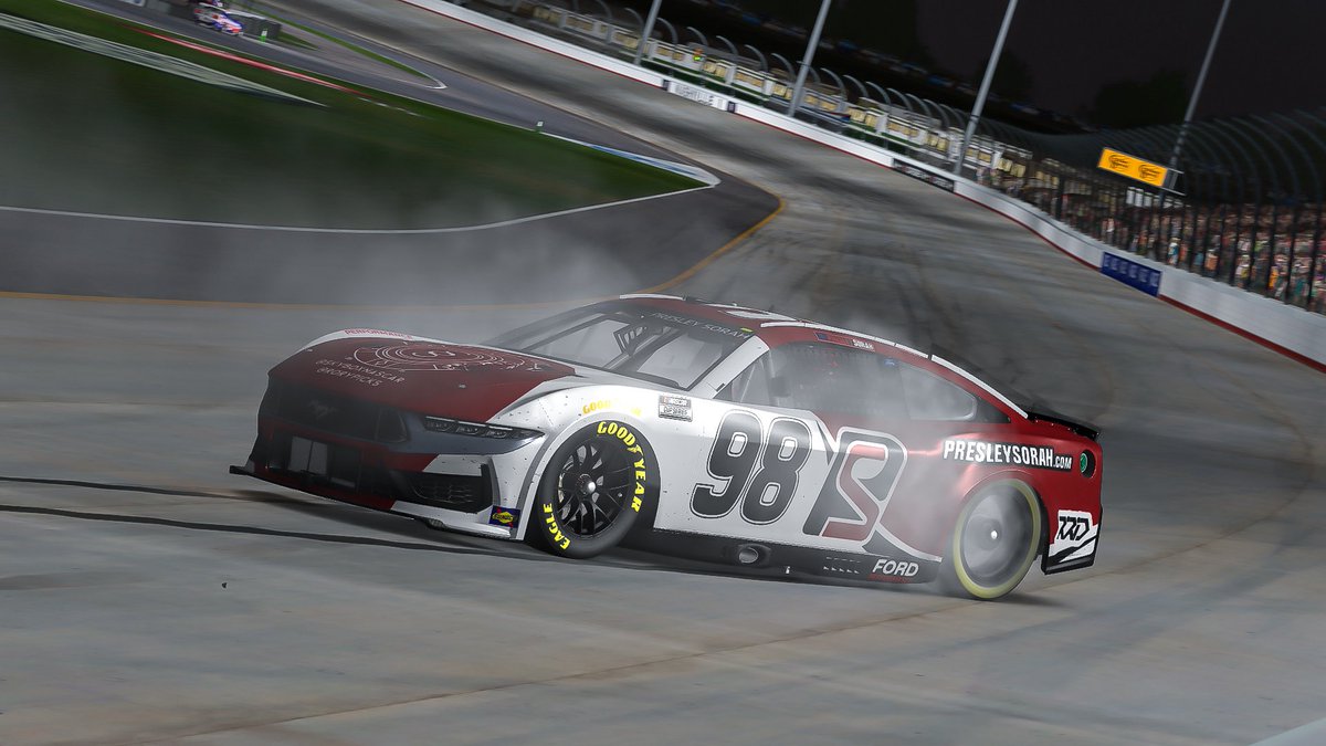 PresleySorah's tweet photo. .@CreatorSeriesGG W!!!!!!! 🏆 🏁 

First start ➡️ first win in the @iRacing Creator Series NASCAR season! Side by side and banging doors for the last 2-3 laps, nosed it out by 0.019 at the stripe. Fantastic race and even better finish. Honored Rowdy on lap 18 too🤘

#Sim2Reality https://t.co/WdPY4v5AEA