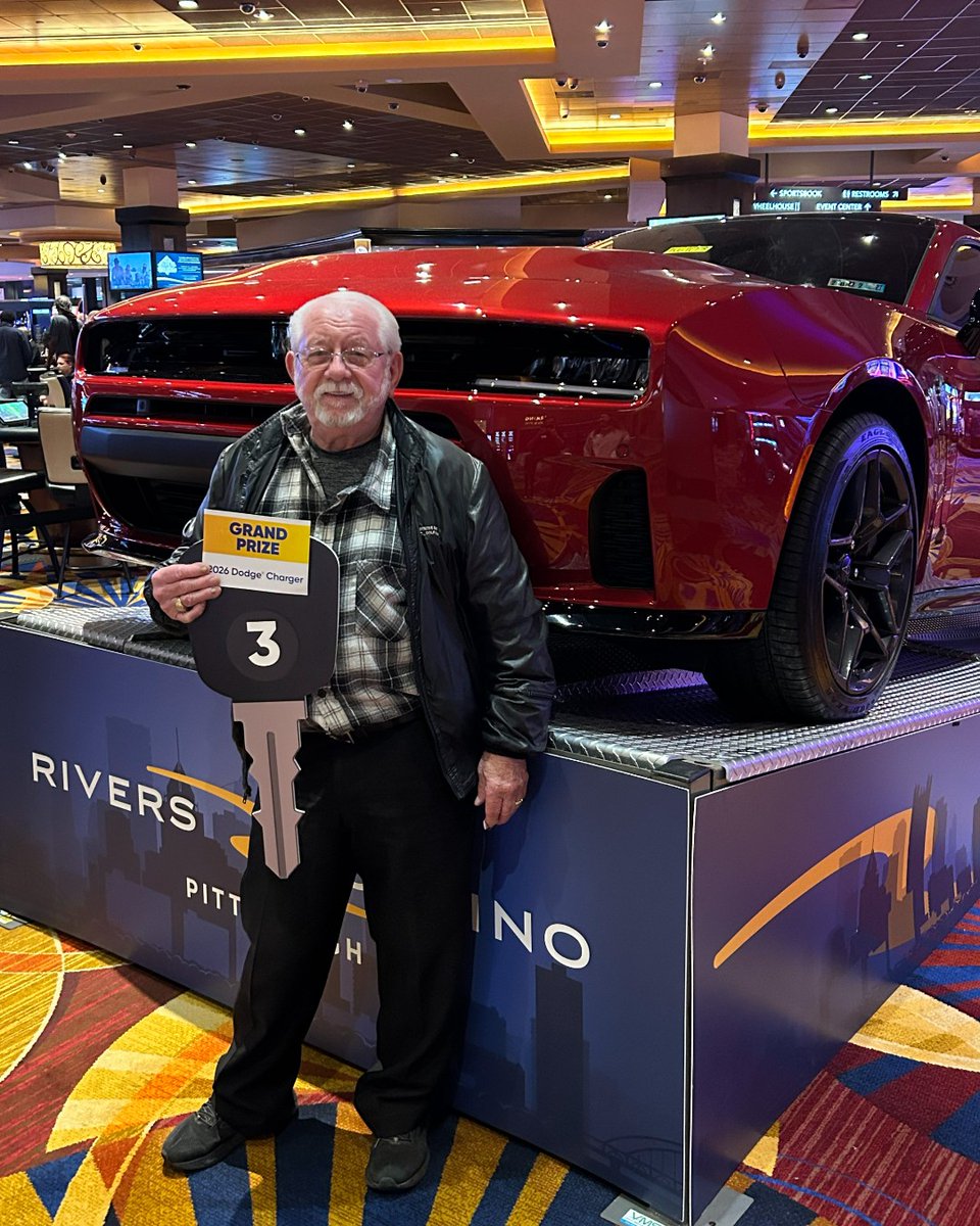 WinBigRivers's tweet photo. Talk about hitting the #jackpot! 🎰 Huge #congratulations to our Full Throttle Giveaway winner, who is driving away in style with this brand-new Dodge Charger! 🔥💨 

Who's ready to be our next big winner?

Gambling Problem? Call 1-800-Gambler. https://t.co/VKv4ZPMJvu