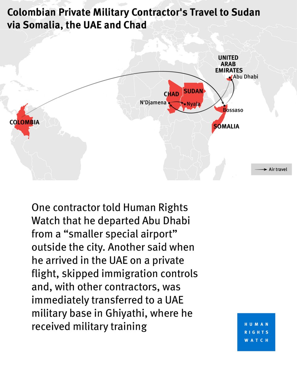 hrw's tweet photo. Governments, as well as the European Union and African Union, should push for investigations, capable of leading to sanctions, into all those, including UAE officials, against whom there is credible evidence of providing military assistance to the Rapid Support Forces. https://t.co/UfhNPcpklt