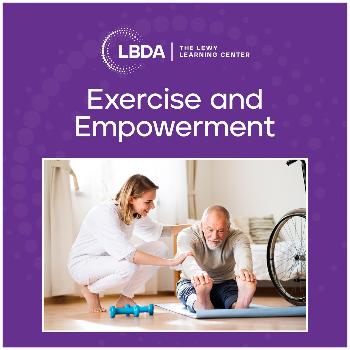 LBDAssoc's tweet photo. This #SeniorHealthandFitnessDay, explore LBDA’s Exercise &amp; Empowerment course on the Lewy Learning Center. Led by Joellyn Fox, DPT, this series of guided video sessions with downloadable resources for at-home exercise practice is available on-demand.

🔗: https://t.co/44p0HqgouE https://t.co/Q690N4mWpZ