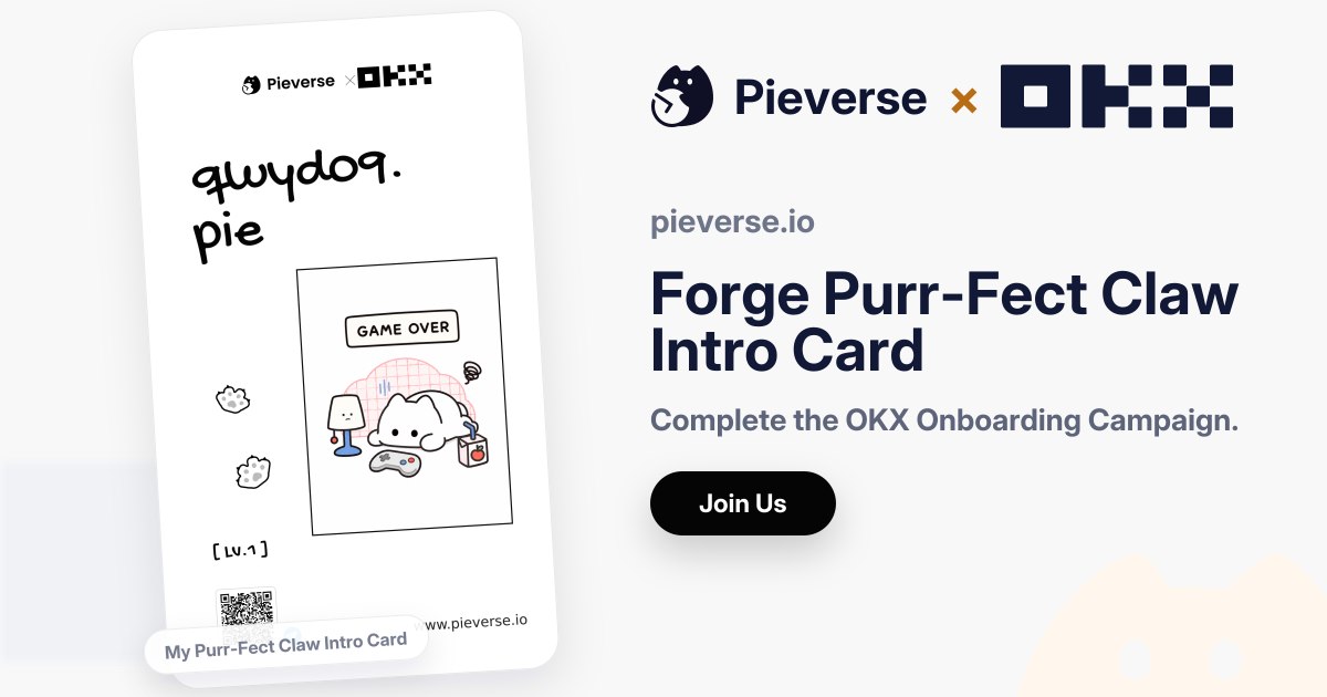 MusleraAsk26's tweet photo. Meet qwyd09.pie — my onchain agent on @pieverse_io.
Wallet, skills, deployed in Telegram. Took about 60 seconds.
https://t.co/CCHJQ4MPi8
@pieverse_io @pieverse_agent0 #PurrfectOnchain https://t.co/Zf7fa5Yc41
