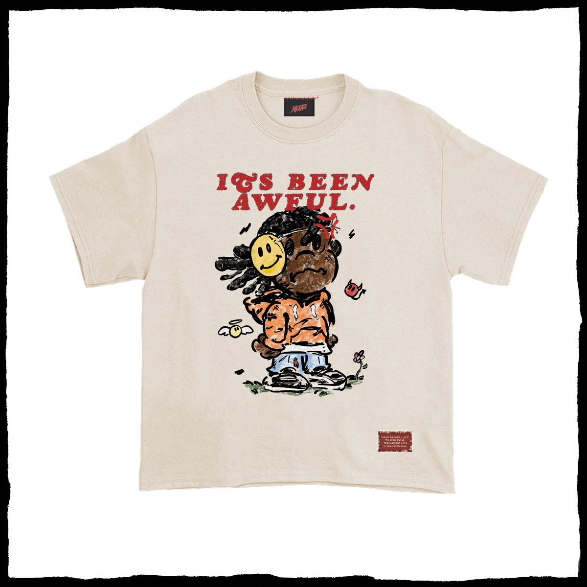 ripism's tweet photo. ITS BEEN AWFUL 🖍️ 

created this merch concept inspo from this vtg garfield tee i saw https://t.co/xkdglKrru8