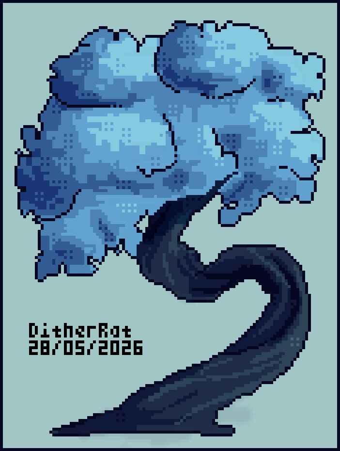 DitherRat's tweet photo. Another month, another tree. I don't believe I have improved this time, but I'm content regardless #pixelart #art https://t.co/uPIJ9AjhqC