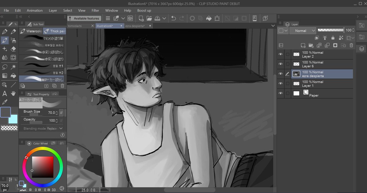 nub3__'s tweet photo. trying out greyscale before coloring https://t.co/pzx2pWvAEA