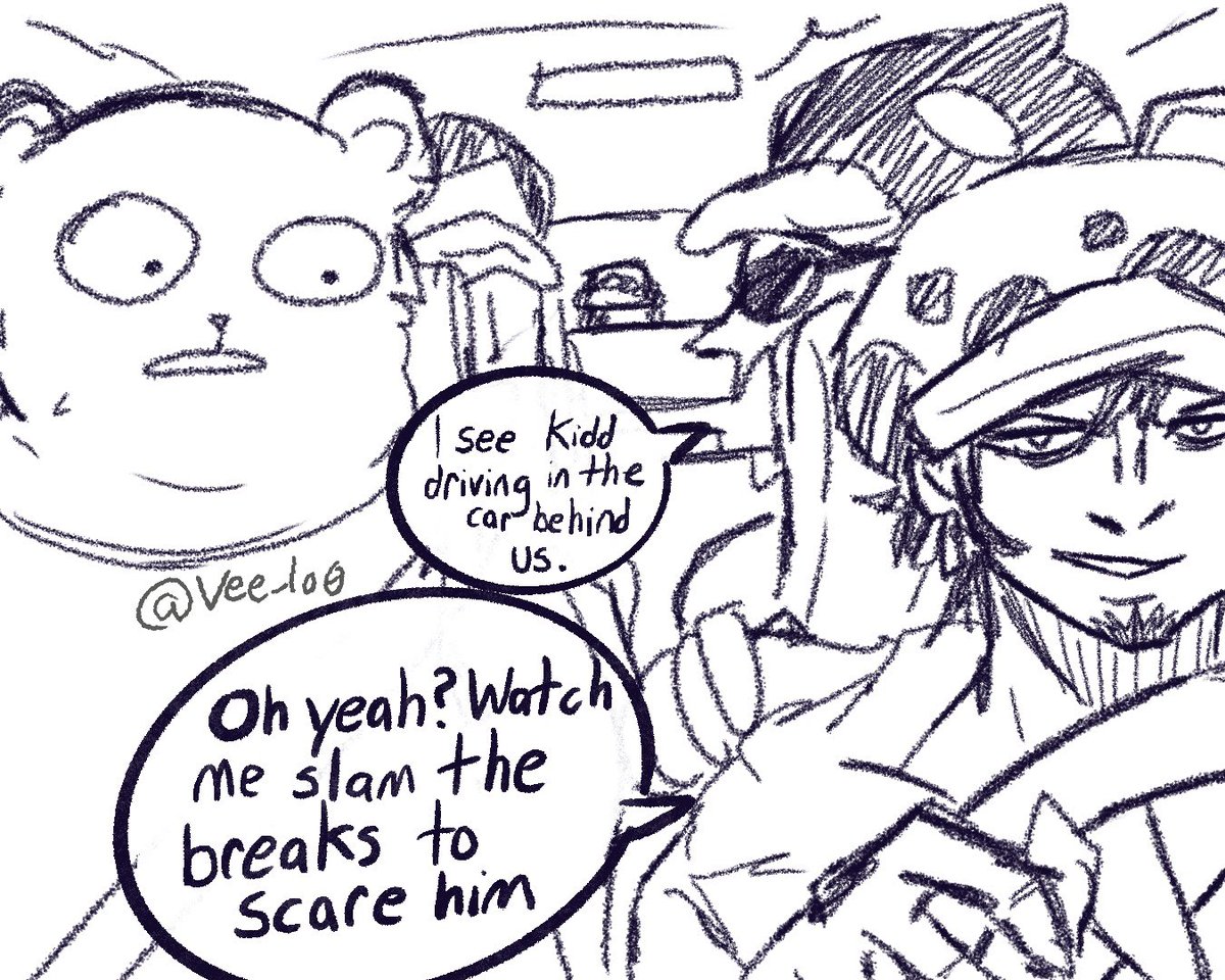 Vee_lo0's tweet photo. Modern au with two people who shouldn’t be driving on the same road 

#onepiece https://t.co/oAkyxmujoT
