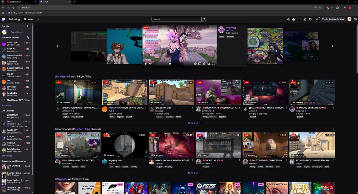 FranHeffes's tweet photo. que mierda sale en la frontpage de twitch por dios https://t.co/Tx0pOmYQFj