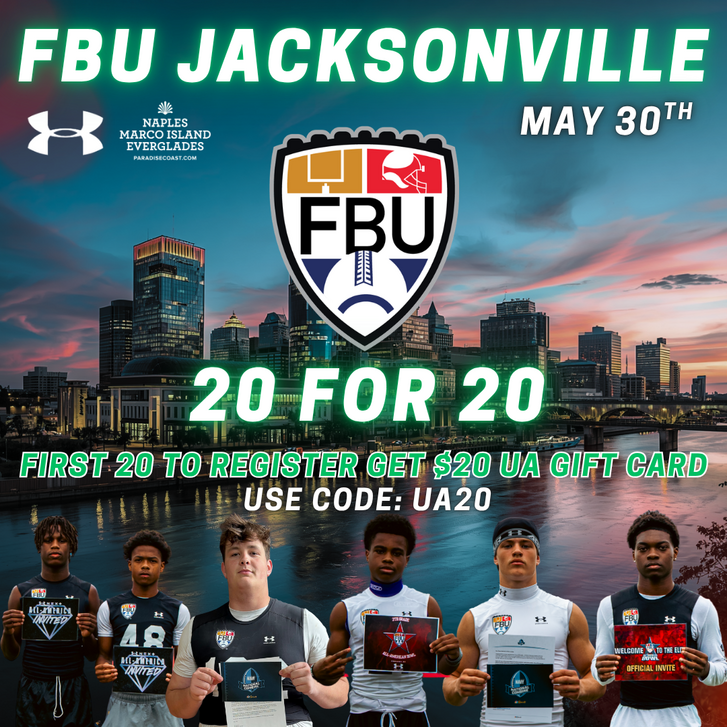 FBUcamp's tweet photo. FBU Jacksonville is coming up quick⏰⏰

1️⃣Register with code: UA20 
2️⃣Get a $20 gift card to Under Armour‼️

Limited time only❌ Be 1️⃣ of 2️⃣0️⃣👇👇
https://t.co/dx0TUDMmpO

#fbu #pathtonaples https://t.co/bK0VcXyAMj