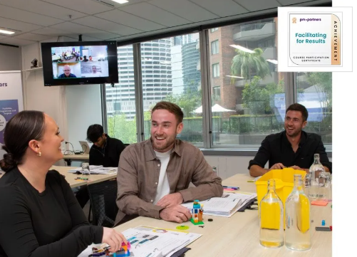 PMPartners's tweet photo. Strong facilitation isn’t about controlling the room. It’s about creating momentum, clarity, and outcomes that people actually align behind. Our PM-Partners Facilitating for Results course helps professionals improve engagement and decision-making. https://t.co/V8pQkQUCde