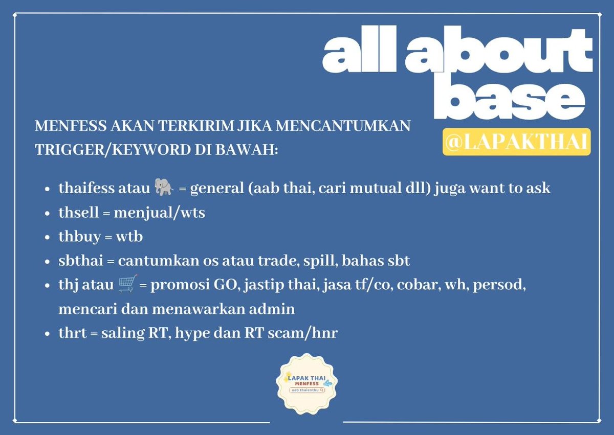 BASE LAPAK THAI FESS tweet media