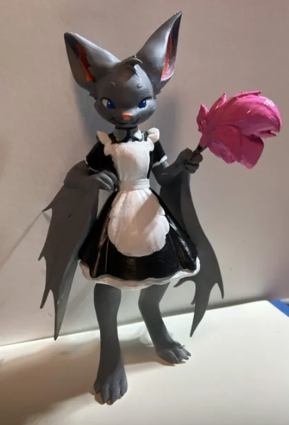 MythRava's tweet photo. Bat maid Figure https://t.co/mbeN603iMb