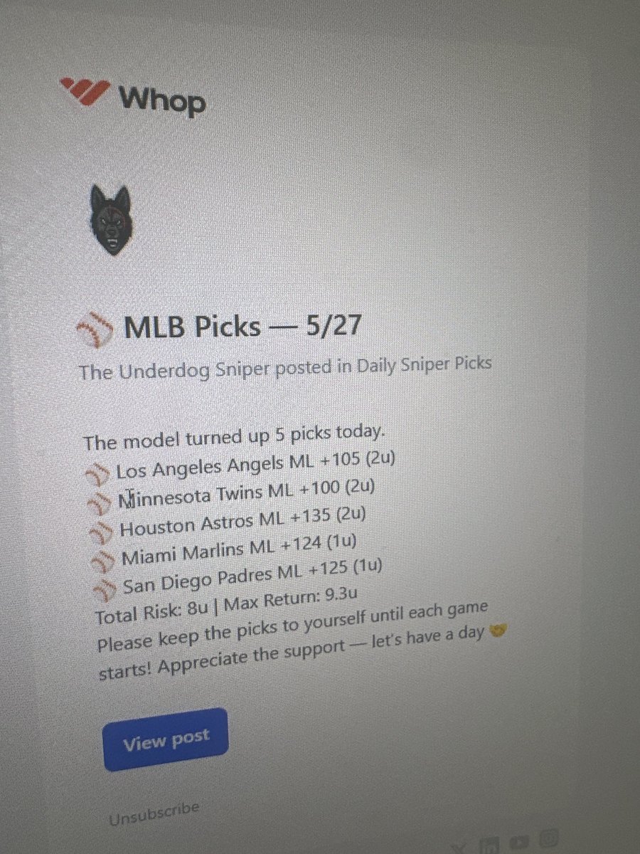 WammyLocks's tweet photo. @underdogsniper Still a great start? Strongly encourage people who want to subscribe go check his website first https://t.co/9nUdwKx2cm