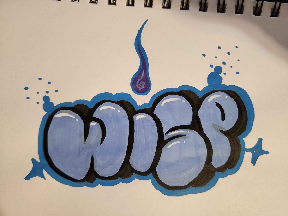 DemoWisp's tweet photo. My first fan art by one of my followers #Agehasama has some amazing skills did amazing making me this Throwie. https://t.co/k0sBRQOBfV