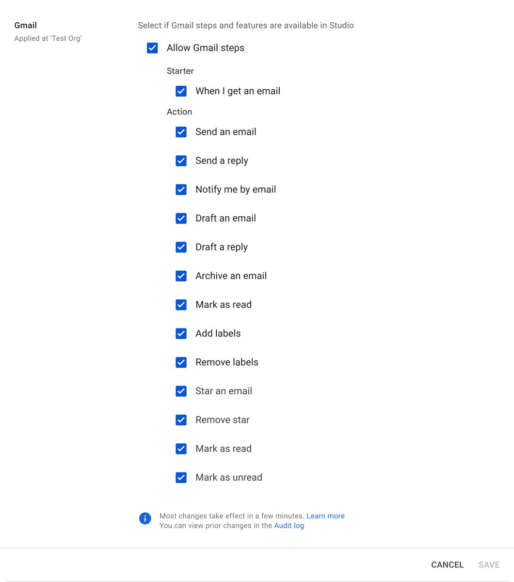 arapote_tweet's tweet photo. Workspace Studio の Starter や Step を管理者が許可出来るようになります!🖥️
私の環境では実装されていませんが、Gmail の Send a reply とかは意図しないメール送信からトラブルに発展する可能性もあるので要注意かもですね⚠️
#GoogleWorkspace #Update #WorkspaceStudio
https://t.co/gzUtct7DoS https://t.co/IB221jBgIB